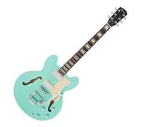 Hartwood Revival Vibrato Semi Acoustic Guitar, Jade Green