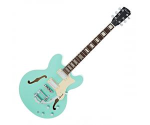 Hartwood Revival Vibrato Semi Acoustic Guitar Jade Green
