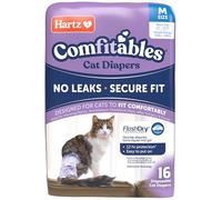 Hartz Comfitables Cat Diapers,Medium, 16 Count, Comfortable & Secure Fit, Easy to Put On