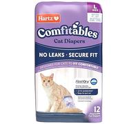 Hartz Comfitables Cat Diapers, Size L 12 Count, Comfortable & Secure Fit, Easy to Put On