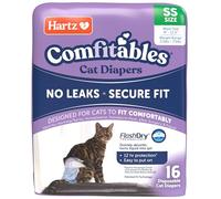 Hartz Comfitables Cat Diapers, Size XS 16 Count, Comfortable & Secure Fit, Easy to Put On