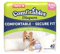 Hartz Comfitables Disposable Dog Diapers, Size Extra Extra Small 42 count, Comfortable & Secure Fit, Easy to Put On, Super Absorbent Male and Female Diaper