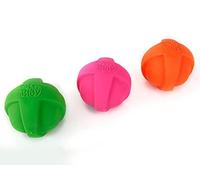 Hartz DuraPlay Ball Squeaky Latex Dog Toy, Neon Green & Neon Orange, Large 3 Count Pack