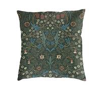 Haruha William Morris Blackthorn 2 Decorative Throw Pillow Covers Soft Velvet Throw Pillowcases Home Decor Living Room Cushion Case for Bed Couch Car 18x18 Inch (10369)