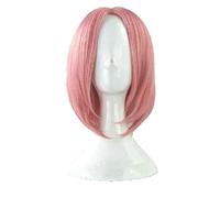 Haruno Sakura Pink Short Synthetic Hair Anime Cosplay Wigs Heat Resistance Fiber+ Wig Cap