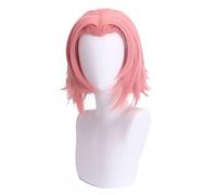 Haruno Sakura Wig Cosplay Costume Pink Cute Wig Haruno Sakura Heat Resistant Hair Anime Wigs + Wig Cap