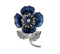 harupink Poppy Brooches Pin Enamel Badges Crystal Banquet Red Poppy Flower Remembrance Day Gift for Women (#15)