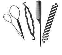 HARVA® Hair Braid Maker Styling Kit for Women | Ponytail Hair Twist Tool, Magic French Braid Tool, Bun Maker, Topsy Tail & Volume Bump Inserts | Easy DIY Hairstyle Accessories