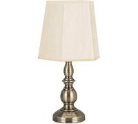 Harvard Table Lamp Antique Style Gold Base & Cream Satin Effect Lampshade