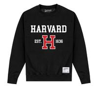 Harvard University Men's Est 1636 Sweatshirt in Black | Size: 4XL Harvard University Black 4XL