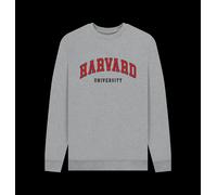 Harvard University Script Unisex Sweatshirt Marl Harvard University Light Grey 2XL