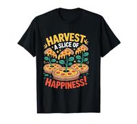 Harvest A Slice of Happiness Pizza Plant Design T-Shirt