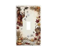 Harvest Blessings Cow Farmhouse Quote Thanksgiving Toggle Switch Plate