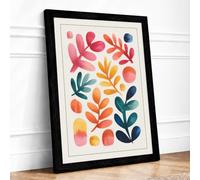 Harvest Botanical Framed Wall Art Print A2 Black
