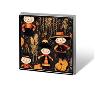 Harvest Celebration Scarecrow Funny Lapel Pins Square Brooch Tie Suit Dress Accessories for Men Women Wedding Birthday