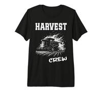 Harvest Crew Combine Harvester Farmer Farming Fields Crops Premium T-Shirt