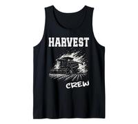 Harvest Crew Combine Harvester Farmer Farming Fields Crops Tank Top