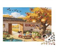 Harvest Farmyard 1000 Piece Jigsaw Puzzle Recyclable Paper Cozy Autumn Life Puzzle for Adults Fun Present & Activity for Home Great Gift Idea for Men 52x38cm/1000pcs