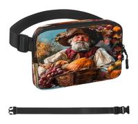 Harvest Festival Man Fanny Packs for Women Men, Crossbody Belt Bag with Zipper Pockets,Waterproof Waist Packs with Adjustable Strap for Workout Running Traveling Hiking, Multicolor, One Size
