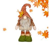Harvest Gnome Decor - Standing Gnome Toy, Thanksgiving Standing Gnomes, Retractable Spring Legs Gnomee For Happy Fall Gnomee Decorations | Cute Fall Festive Telescopic Leg Plush Toy