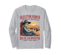 Harvest Herd Honor - Día de Los Muertos Cowboy Farmer Long Sleeve T-Shirt