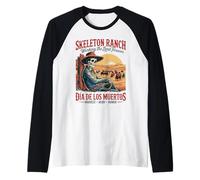 Harvest Herd Honor - Día de Los Muertos Cowboy Farmer Raglan Baseball Tee