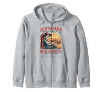 Harvest Herd Honor - Día de los Muertos Cowboy Farmer Zip Hoodie