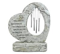 HARVEST HOUSE Personalized Pet Memorial Stones for Dogs or Cats with Wind Chimes, Pet Grave Markers Engraved with Pet's Name, Sympathy Loss of Pet Dog Memorial