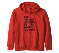 Harvest Is Plenty But The Workers Are Few Matthew 9:37 Faith Zip Hoodie