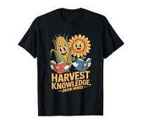 Harvest Knowledge Grow Minds Teacher Classroom Reading T-Shirt