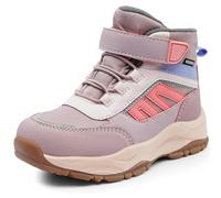 Harvest Land Kids Waterproof Winter Snow Boots for Girls & Boys - Lightweight, Non-Slip, Warm Outdoor Hiking Shoes Low top Lilac 1