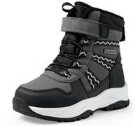 Harvest Land Kids Waterproof Winter Snow Boots for Girls & Boys - Lightweight, Non-Slip, Warm Outdoor Hiking Shoes High top Black 10