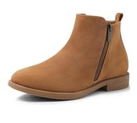 Harvest Land Womens Chelsea Boots Ladies Ankle Boots Winter Boots Stylish Classic Short for Adults Zip up Shoes Tobacco 9UK