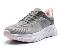 Harvest Land Womens Chunky Trainers Lightweight Walking Shoes for Ladies Comfortable Gym Sneakers for Women Grey/Pink Size UK3.5