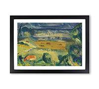 Harvest Landscape by George Bellows Framed Print | A2 Black Framed Wall Art | Ready to Hang | Modern Nature Picture | Living Room Bedroom Lounge Office