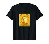 Harvest Moon Vibes Autumn Nature Witch Aesthetic Fall Magic T-Shirt