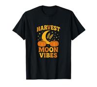 Harvest Moon Vibes Autumn Nature Witch Aesthetic Fall Magic T-Shirt