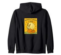 Harvest Moon Vibes Autumn Nature Witch Aesthetic Fall Magic Zip Hoodie