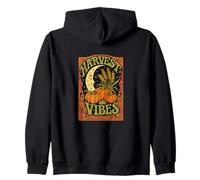 Harvest Moon Vibes Autumn Nature Witch Aesthetic Fall Magic Zip Hoodie