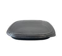 Harvest Party Tray HP-50 Black - 25 Sets | Large Disposable Party Tray with Lid | Base: 349 × 349 × 40 mm | Lid: 349 × 349 × 13 mm