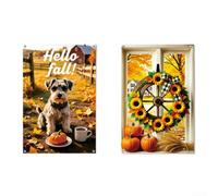 Harvest Polyester Curtains 2-Pack with Ribbons Theme Harvest(C)