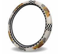 Harvest Pumpkin Autumn Leaves Steering Wheel Protector Universal Steering Wheel Covers Non-Slip Car Handle Covers For Women Men Sedan 38Cm