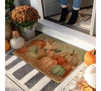 Harvest Pumpkin Doormat, Fall Welcome Mat for Indoor & Outdoor Entryway Rustic Decor, Non-Slip Waterproof Dust Control Door Mats, Easy Maintenance 29x17 Inch
