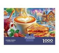 Harvest Scene 1000 Piece Jigsaw Puzzles Latte Art Pastries Adults Aged 12 And Above Educational Games Beautiful Decoration Difficult Challenging Male And Female Birthday 38x26cm/1000pcs Gifts