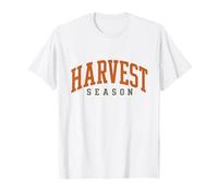 Harvest Season Retro Varsity Typography Orange Autumn Fall T-Shirt