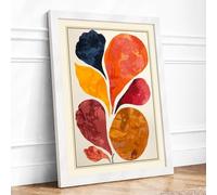 Harvest Stems Botanical Framed Wall Art Print A3 White Frame