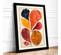 Harvest Stems Botanical Framed Wall Art Print A4 Black