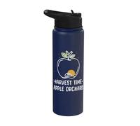 Harvest Time Apple Orchard Apple Picker Apple Picking Day Stainless Steel Insulated Water Bottle