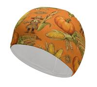 Harvest Time Swim Cap High Elasticity Anti Slip Waterproof Comfortable Swim Hat Bathing Cap for Men Women