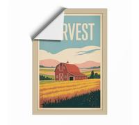 Harvest Time Vintage Unframed Wall Art Print A1 (84.1×59.4cm), Wall Decor for Living Room, Bedroom, Office & Home, Art Gift